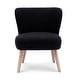 preview thumbnail 4 of 6, Boucle Polyester Upholstered Armless Accent Chair - Stain Resistant