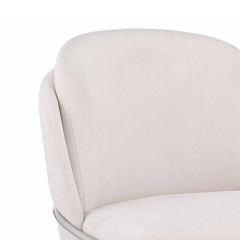 Somette Lacey Sintered Stone Dining Set with White Curved Back Chairs