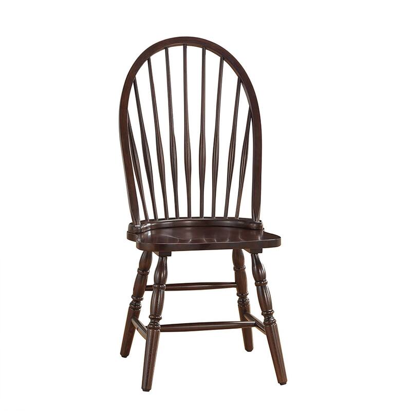 Solid Windsor Dining Chair - 40.5" - Espresso Brown