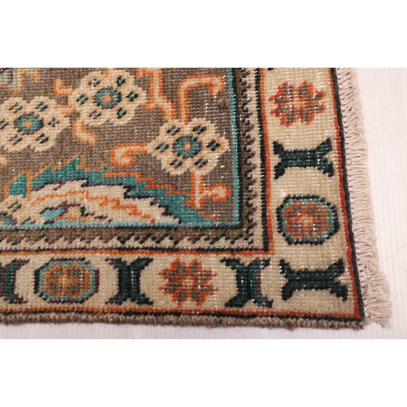 ECARPETGALLERY Hand-knotted Antalya Vintage Dark Copper Wool Rug - 9'9 x 11'10