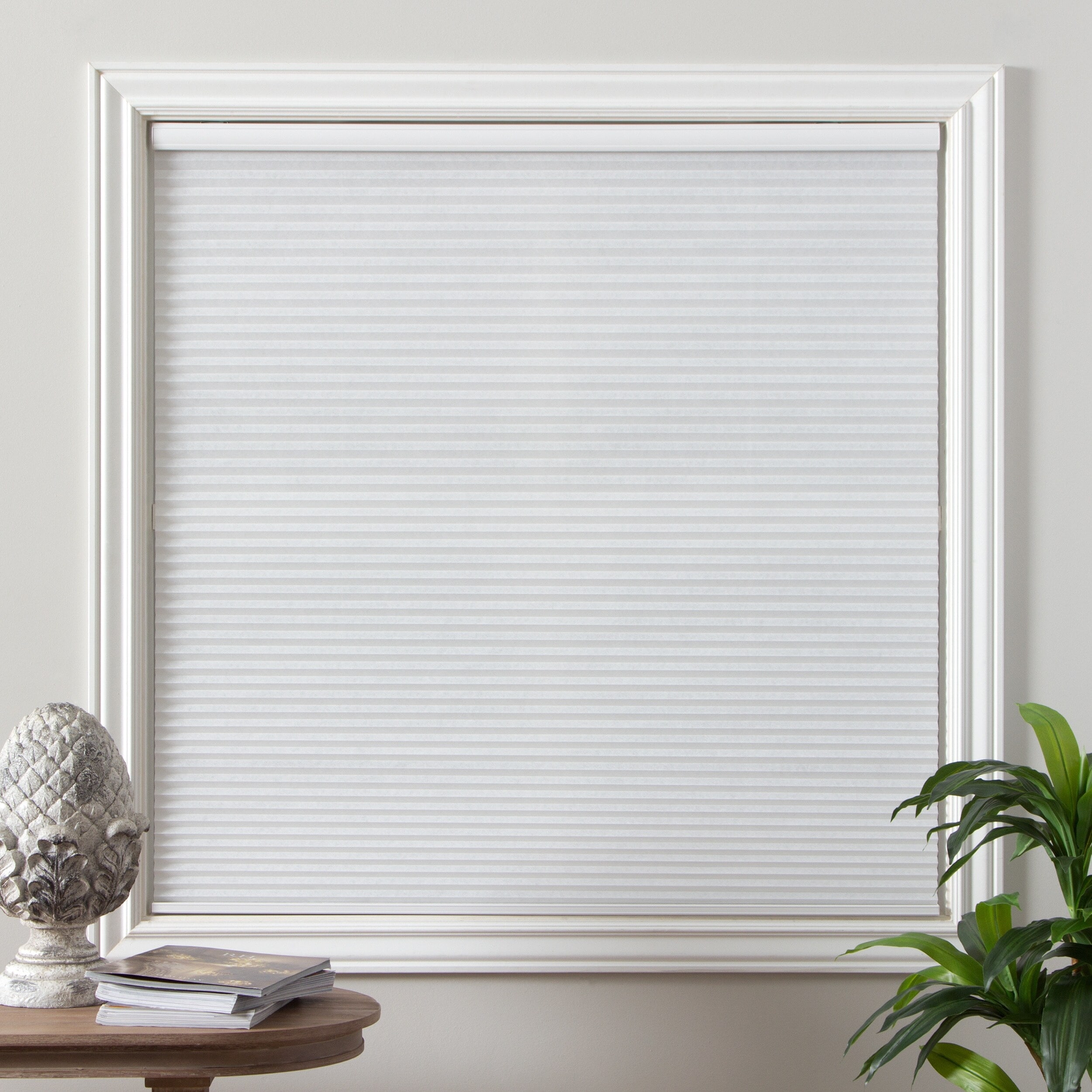 Color 36 W x 60 H Size Arlo Blinds Single Cell Light Filtering Cordless Cellular Shades Pure White