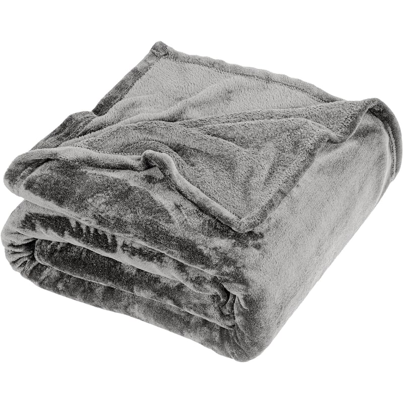 Royale Linens Fleece Throw - Bed Blanket