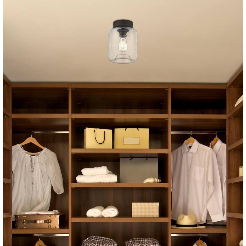 Westinghouse Lighting Judd 8 Inch, One Light Semi-Flush Mount Ceiling Fixture - 8-Inch