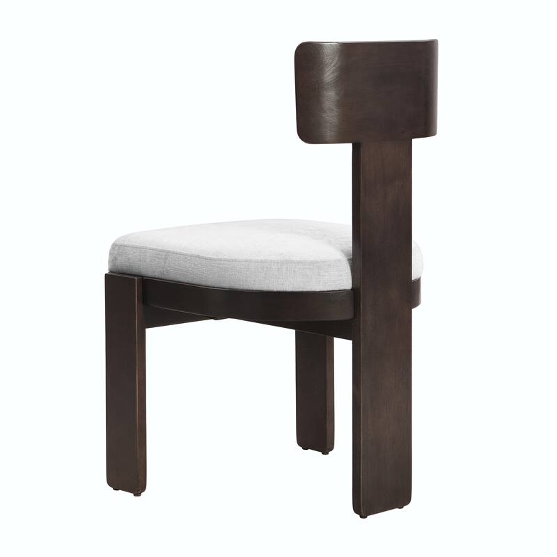 Set of 2 Side Dining Chairs with Rubber Wood Legs