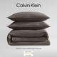 preview thumbnail 18 of 25, Calvin Klein Melange Cotton Flannel Solid Comforter Set