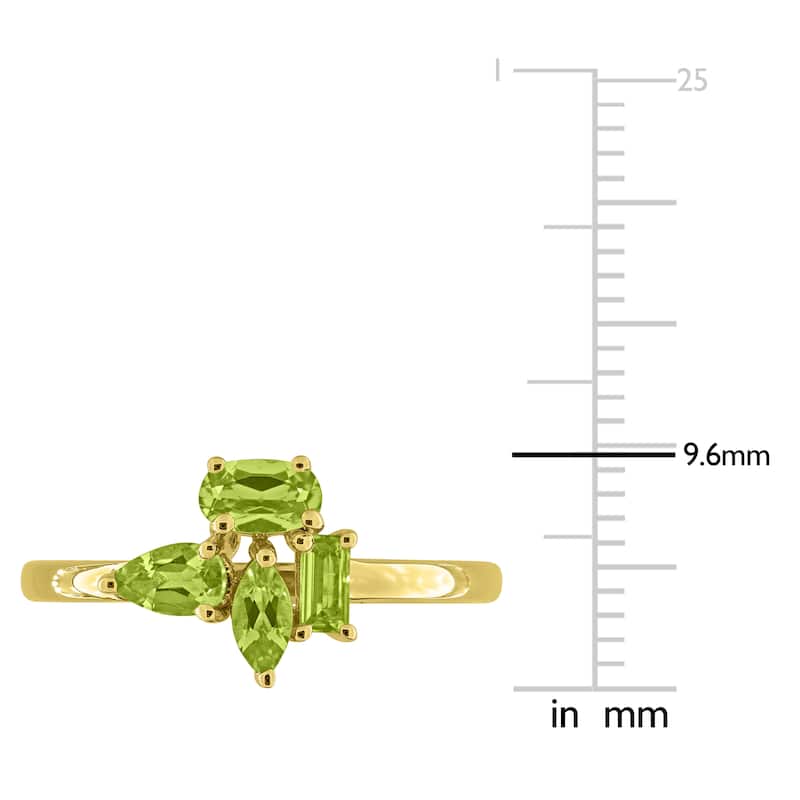 Miadora Multi-Gem Cluster Ring Sterling Silver