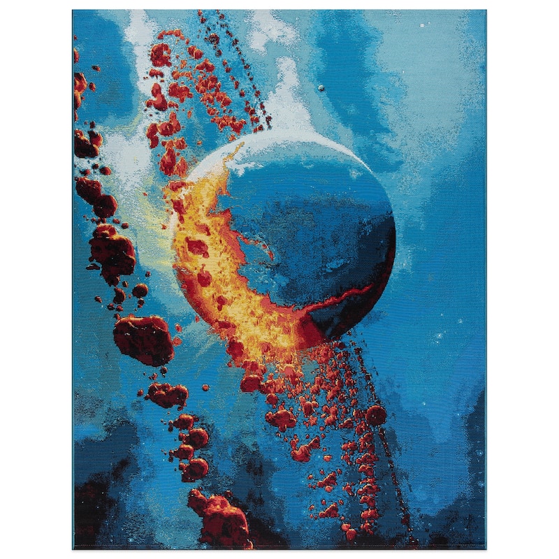 World Rug Gallery Galactic Wonder Galaxy Indoor/Outdoor Area Rug