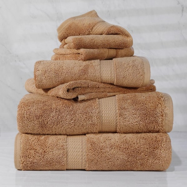 Superior Egyptian Cotton Pile Heavyweight 6-Piece Towel Set - 6-Piece Set - Rust