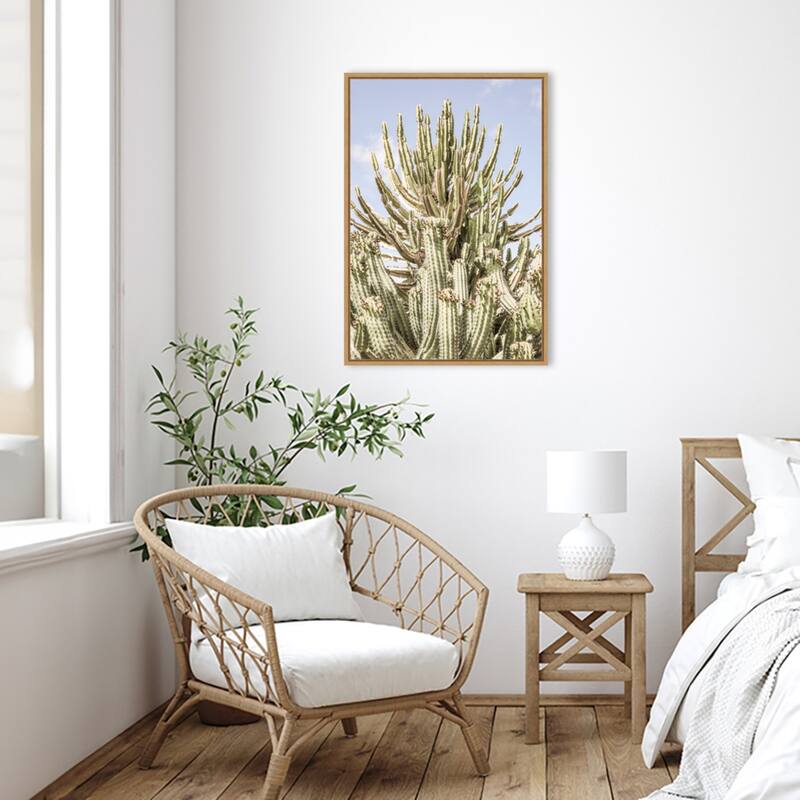 Cactus Forest by Shot by Clint Framed Canvas Wall Art Print - Sylvie Natural