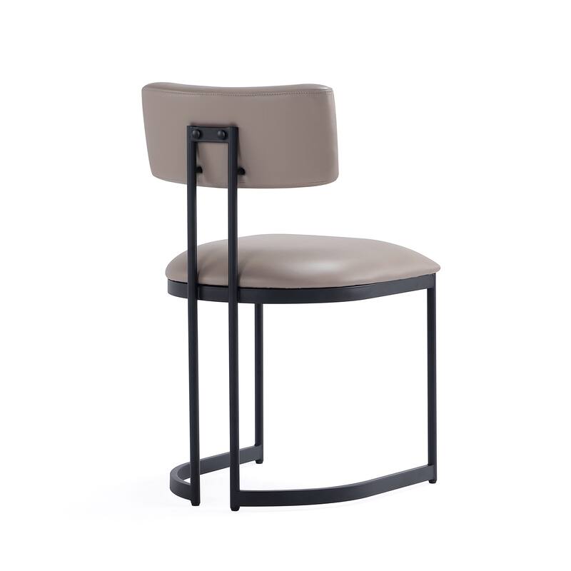 Manhattan Comfort Juno Metal Vegan Leather Side Chair