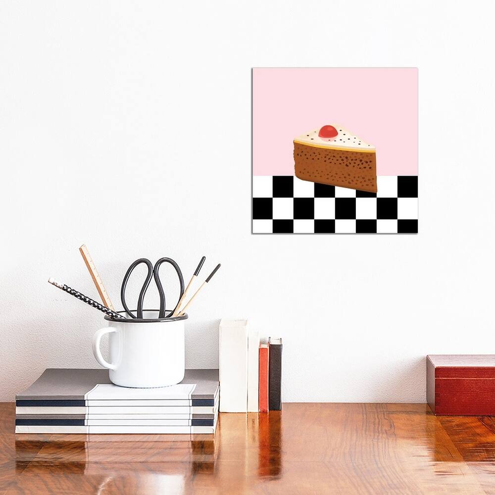 iCanvas "Piece Of Retro Diner Style Cake" by Jania Sharipzhanova Canvas Print