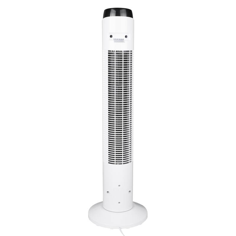 Modern Designs Sleek Tower Fan, 3-Speed Cooling with LED Display & Remote Control