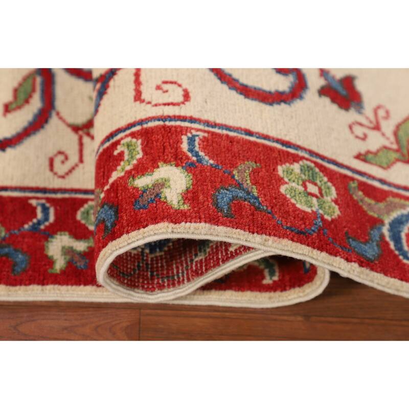Traditional Kazak Accent Rug Hand-Knotted Floral Wool Carpet - 2'9" x 4'0"