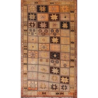 Tribal Checkered Lori Persian Antique Area Rug Handmade Wool Carpet - 4 ...