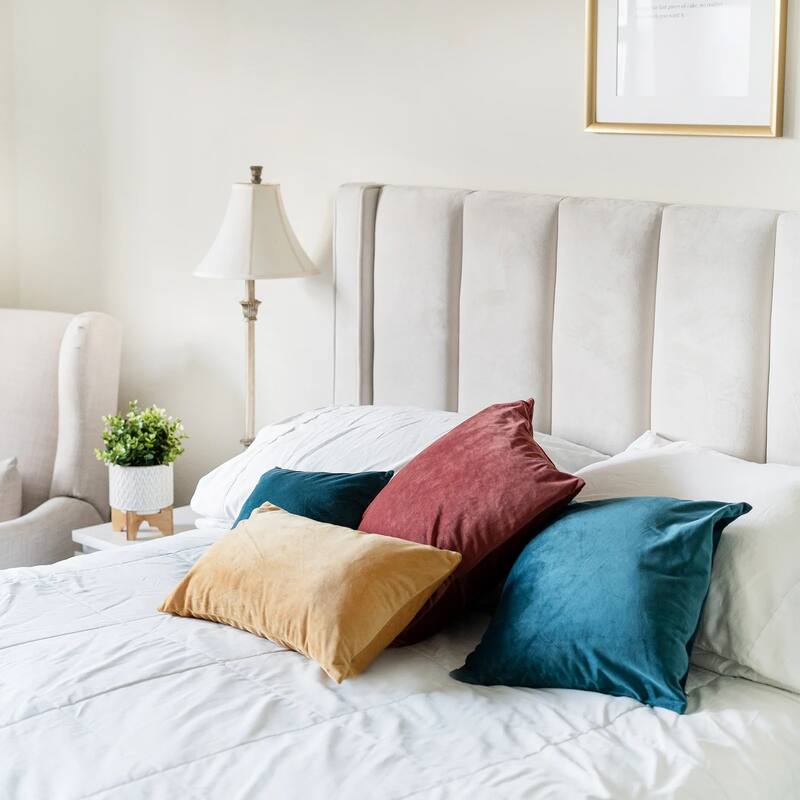 KAF Home Rectangular Velvet Pillow Cover, Set of 2
