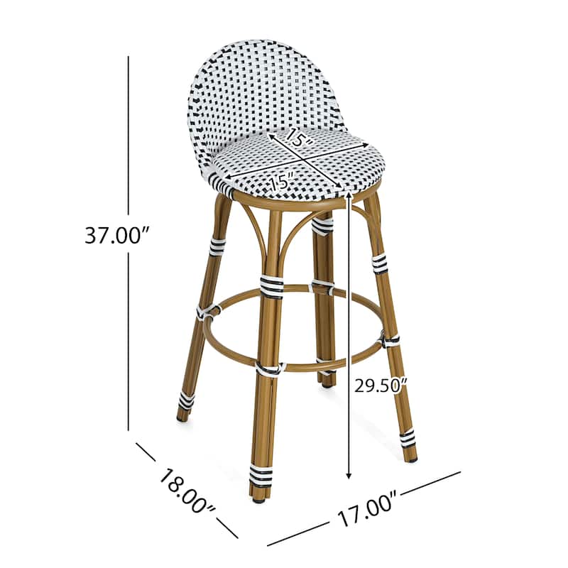 Scott Living Alura Outdoor Bar Stool Woven Wicker