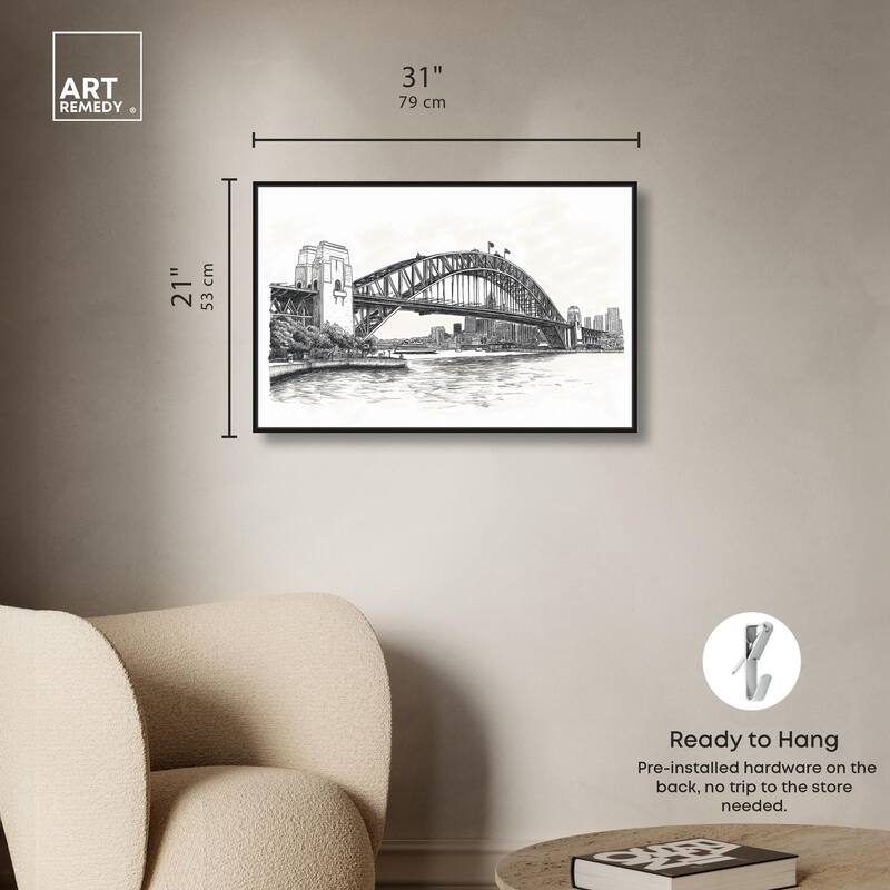 Lines of the Bridge Canvas by Art Remedy