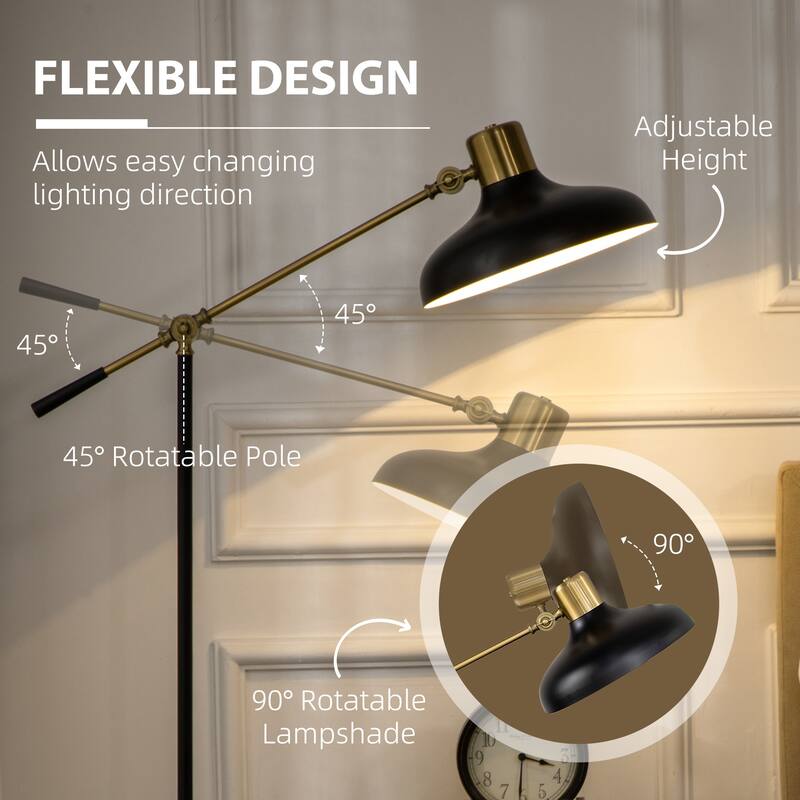 Adjustable Floor Lamps with Balance Arm