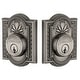 preview thumbnail 6 of 4, Grandeur Parthenon Solid Brass Rose Double Cylinder Keyed Entry Antique Pewter