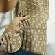 preview thumbnail 7 of 30, Fabdivine Handmade Pure Linen Fabric Eyelet Curtain Block Print Floral Drape