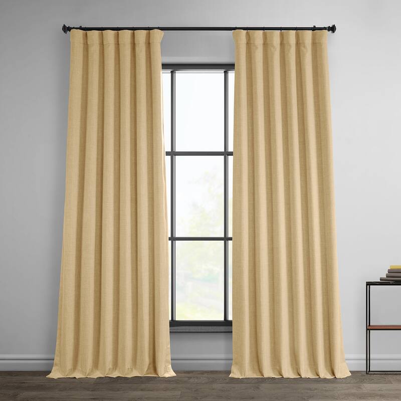 Exclusive Fabrics Faux Linen Room Darkening Curtain (1 Panel)