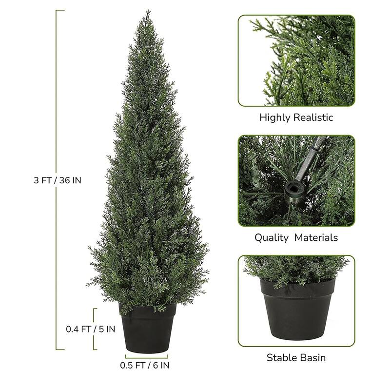 Artificial Cedar Topiary Trees for Home Decor