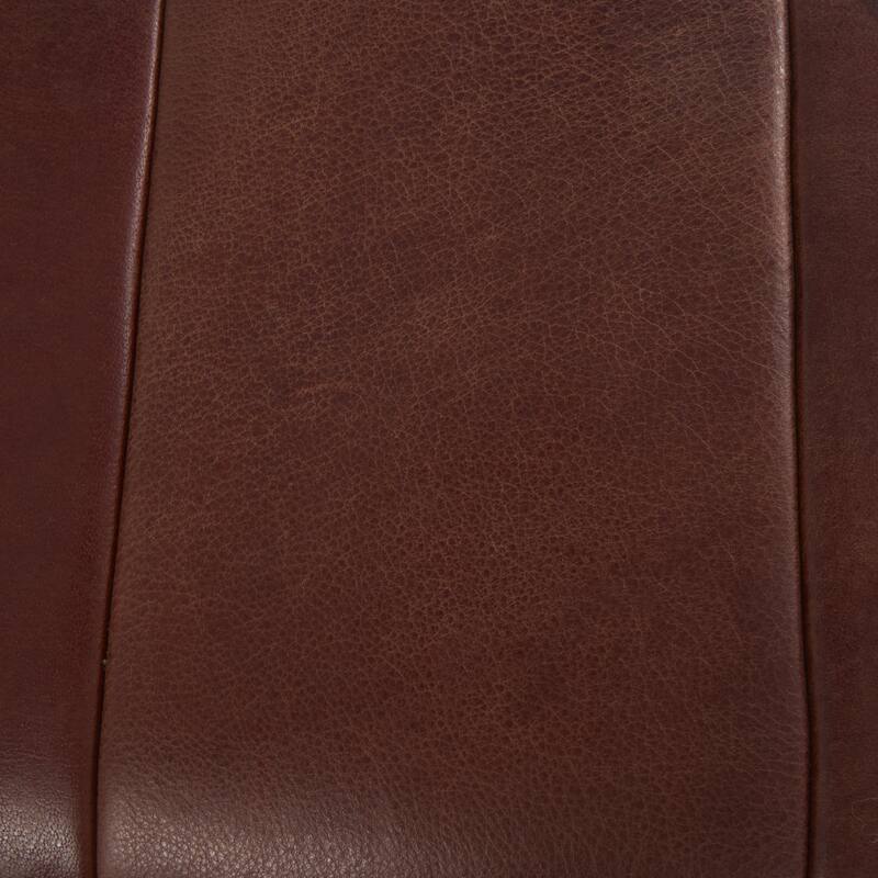 Leather Upholstered Home Bench with Wooden Legs - Brown - Roche River Decor