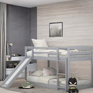 Twin over Twin Bunk Bed with Convertible Slide and Ladder - Bed Bath ...