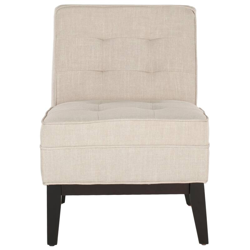 SAFAVIEH Shawanda Beige Armless Club Chair - 22.4" x 27.8" x 31.8" - 22Wx28Dx32H