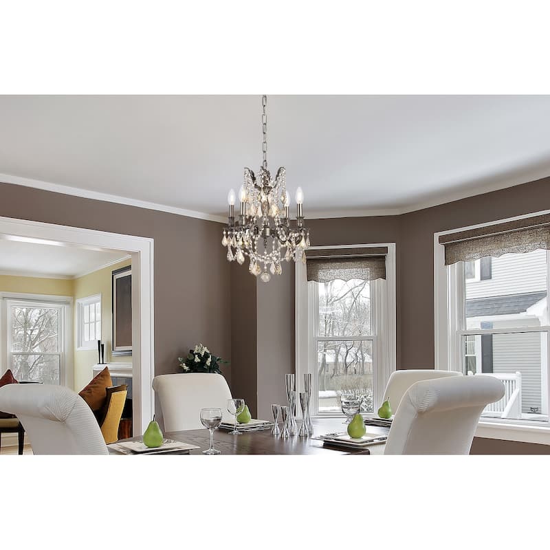 Elegant Lighting 9204D17-GT/RC Rosalia 4 Light 17" Wide Crystal