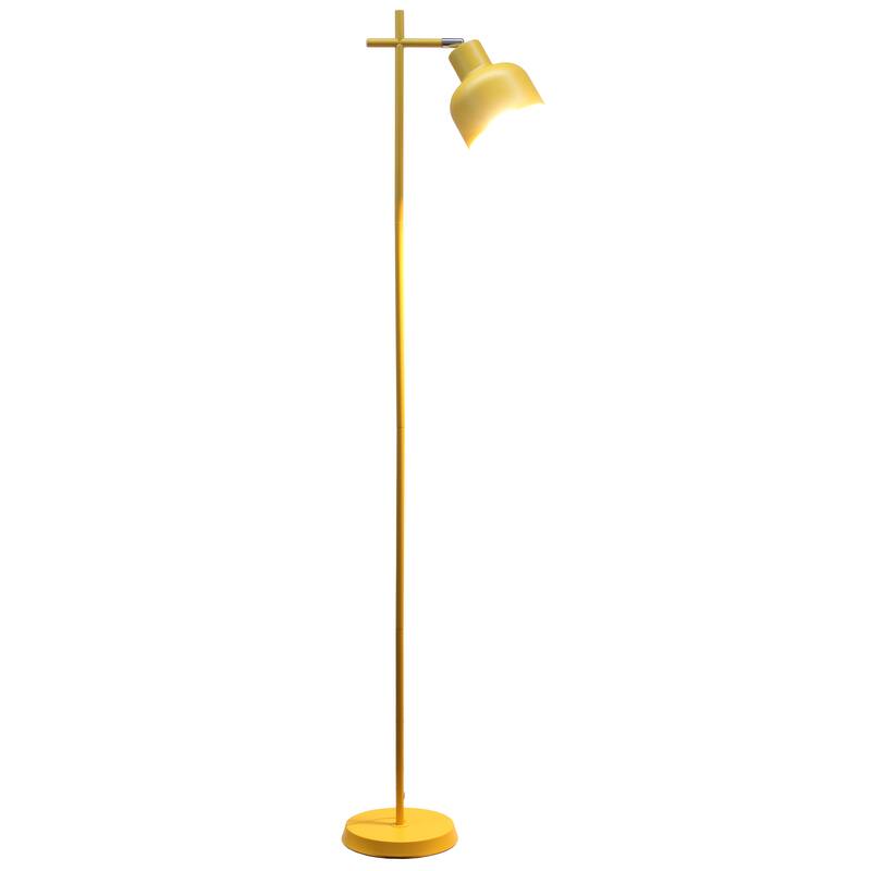 Metal Adjustable Spotlight Floor Lamp with Rotary Switch - 10.55 x 7.87 x 54.72 in. (L x W x H)