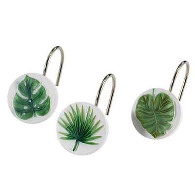 Avanti Linens Viva Palm Shower Hooks - Green