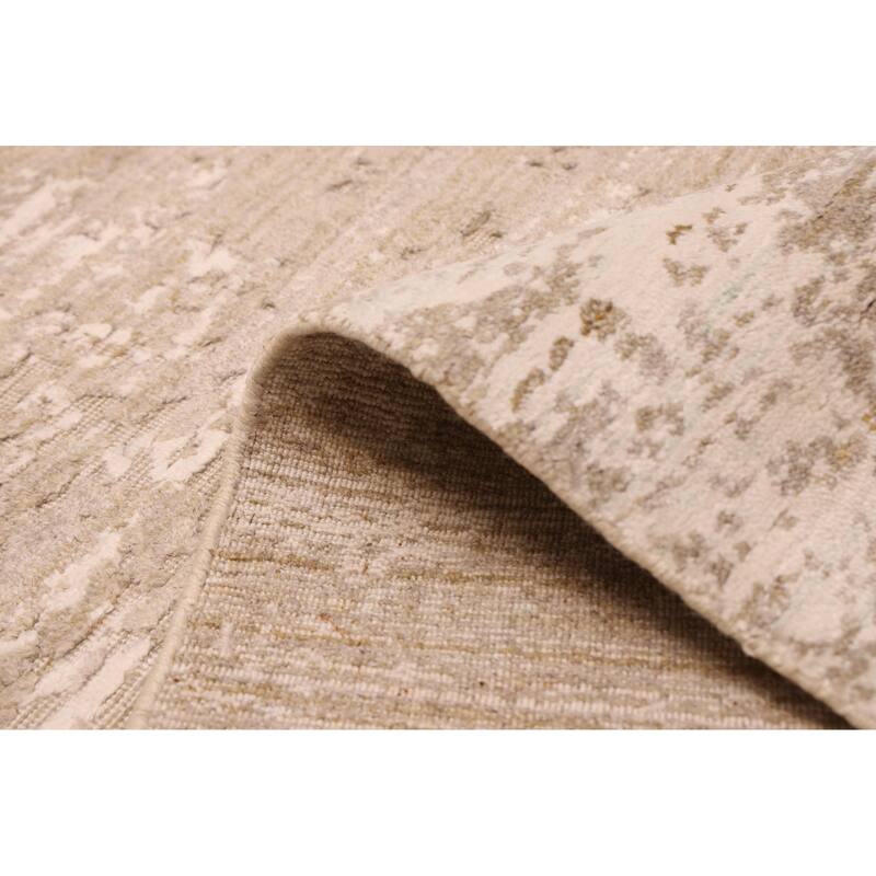 ECARPETGALLERY Hand Loomed Elysian Taupe Rug - 7'11 x 9'11