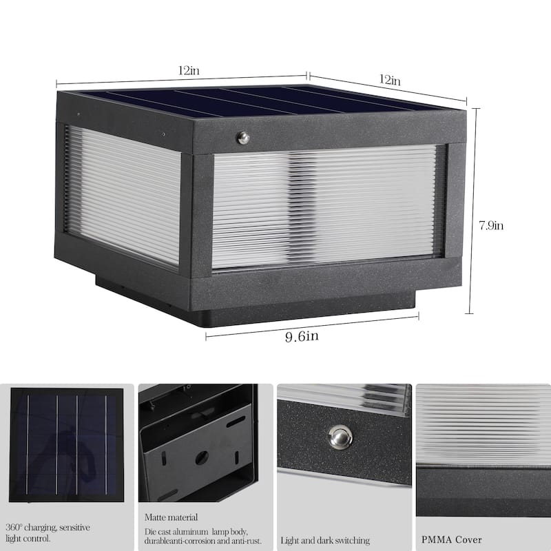 Solar Wall Lamp With Dimmable LED,applicable to garden, Garden, garden and other lighting decoration