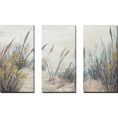 "Tall Beach Grass" 3 Piece Set on Canvas