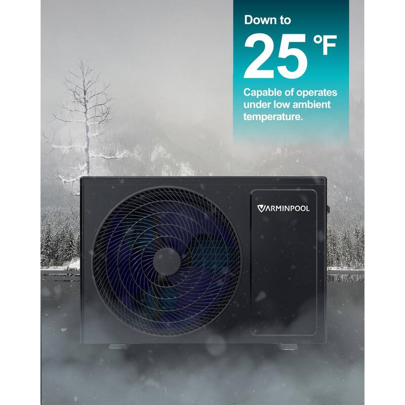 Electric Pool Heat Pump 27000 BTU Pool Heater for 7000 Gallon Pools with WiFi Control