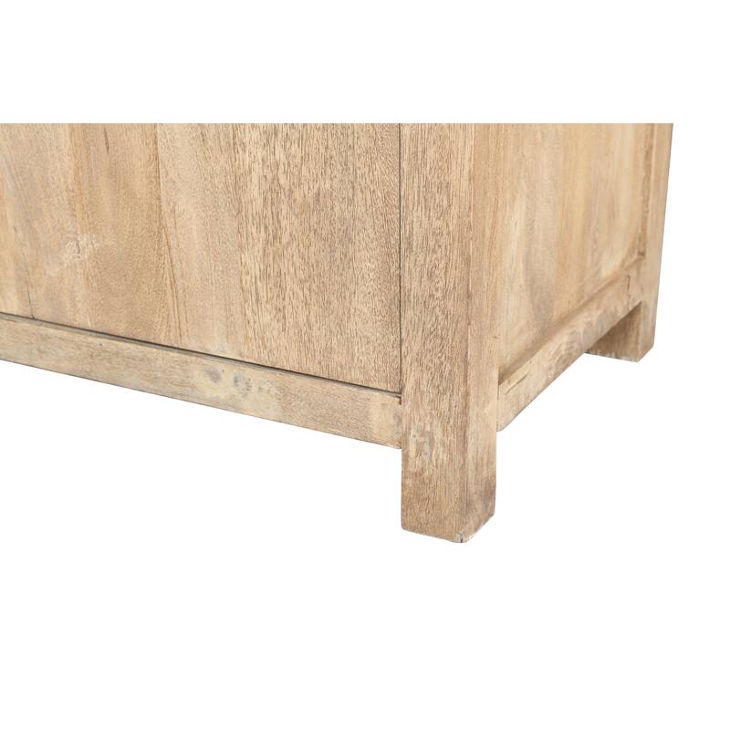 Traditional Two Door Wooden Sideboard 40.5" X 17.5" X 36" Handcrafted Solid Wood Natural Heirloom finish - 40.5" X 17.5" X 36"