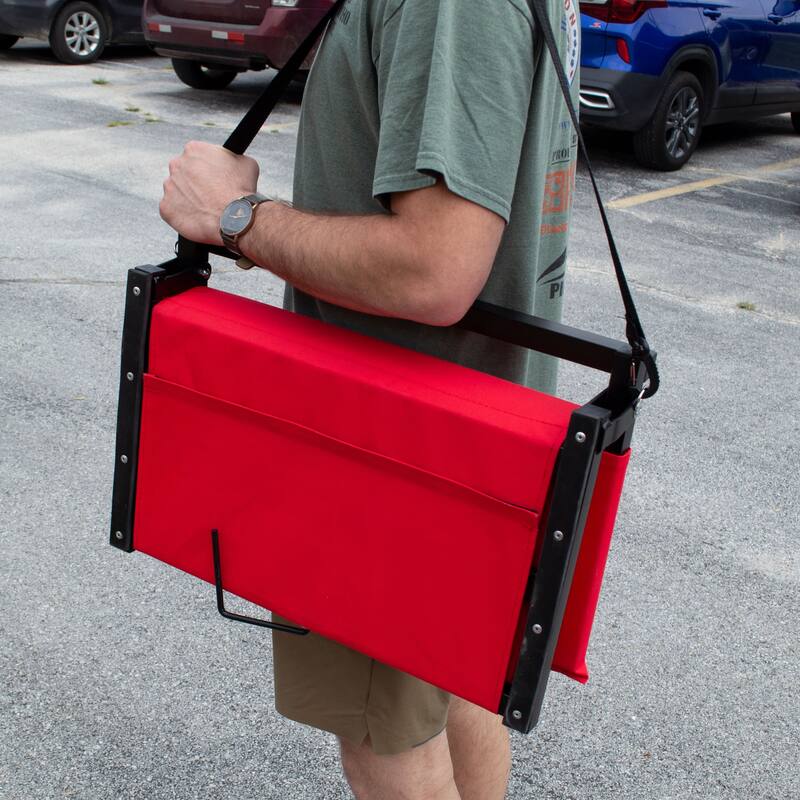 Outdoor Leisure Products 18" Folding Stadium chair in red