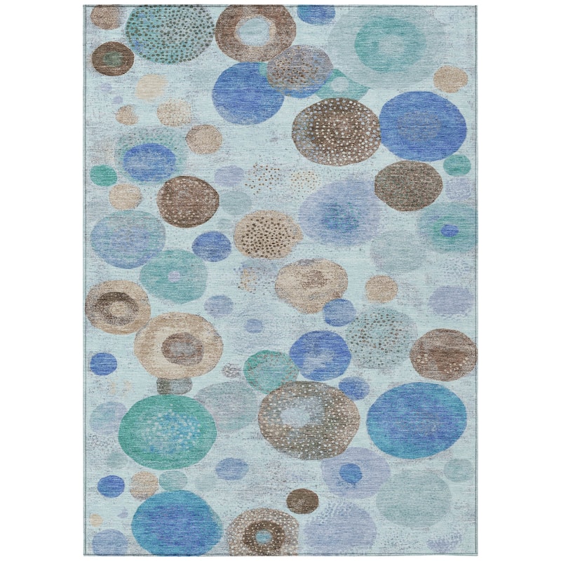 HomeRoots Geometric Transitional Rectangle Outdoor Rug
