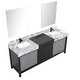 preview thumbnail 17 of 157, Lexora Zilara Bathroom Vanity Complete Set in Black and Grey with Faucet