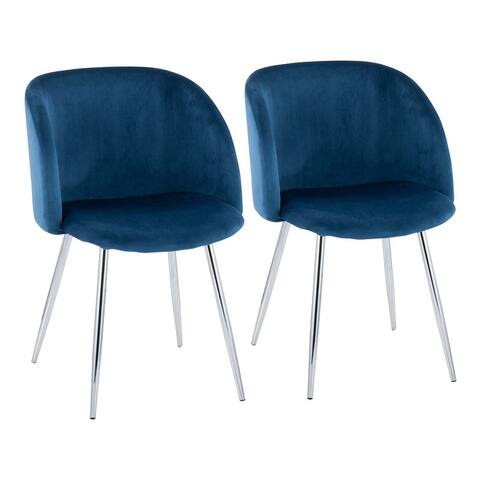Fran Velvet Upholstered Dining Chairs (Set of 2) - N/A