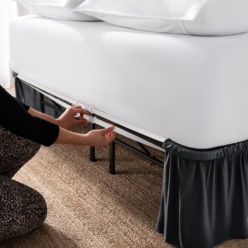 Bare Home Adjustable Wrap Around Bed Skirt