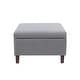 preview thumbnail 12 of 19, Porthos Home Jamar Fabric Square Storage Ottoman with Rubberwood Legs