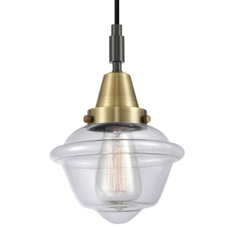 Innovations Lighting 447-1P-G532 Oxford 7" Wide Mini Pendant with - Black Antique Brass