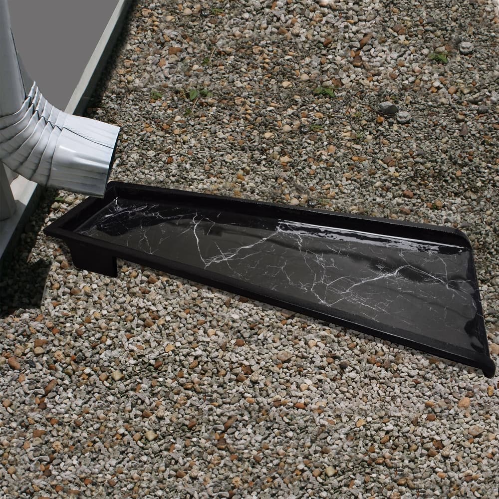 Faux Marble Cast Aluminum Downspout Gutter 24 in. Splash Block
