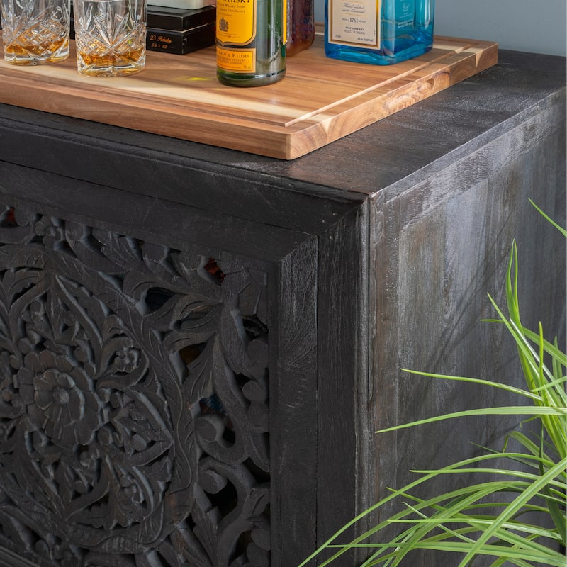 Heaton 2-Door Bohemian Wooden Cabinet