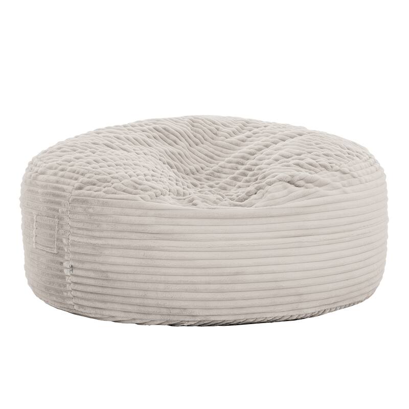 Classic 60 in. Large Corduroy Memory Foam Bean Bag - taupe