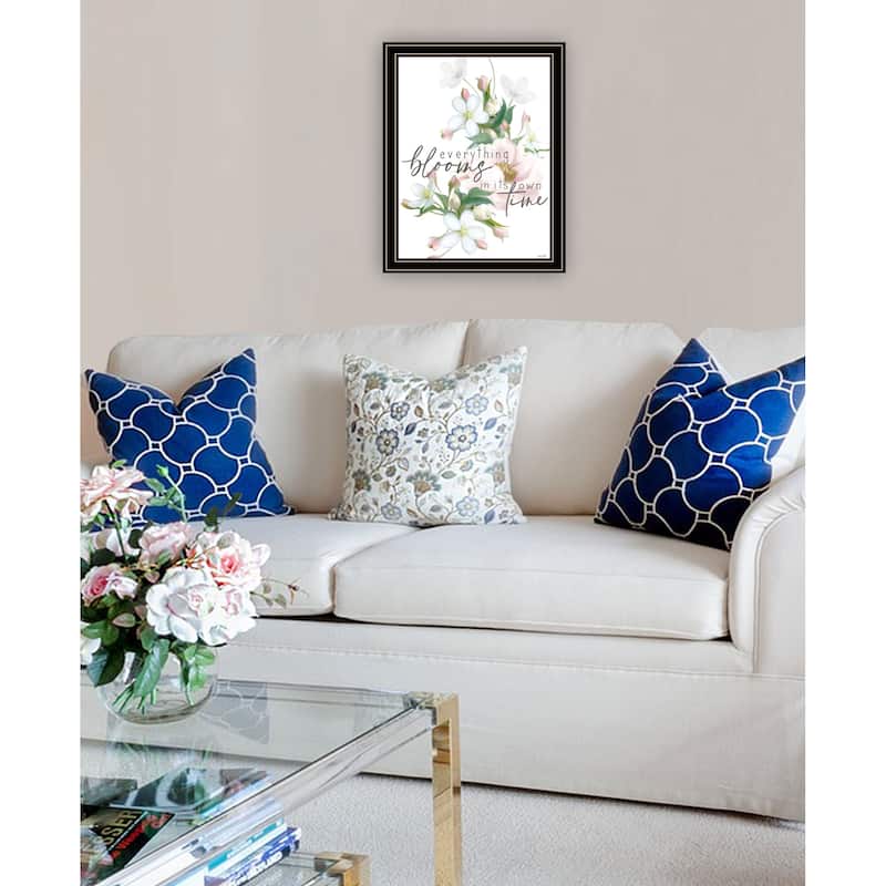 TrendyDecor4U Contemporary "Everything Bloom" Framed Print Wall Art
