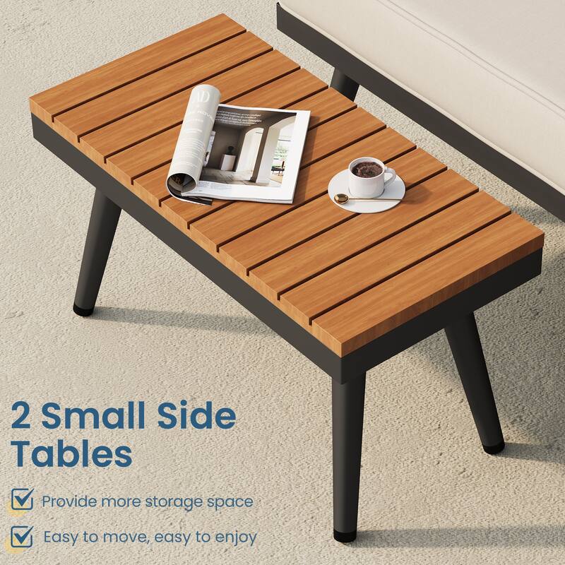 8-Piece Patio Furniture Set with Angled Legs and Cushions