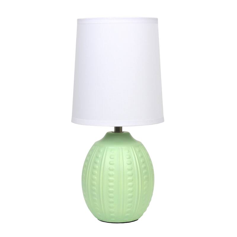 Mini Oval Table Lamp with Tapered Shade - 12.5" - Sage Green